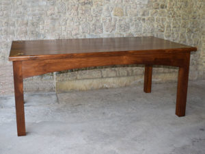 Arts and Crafts Style Dining Table with Inlay