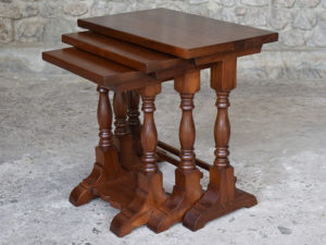 Turned Nest of Three Side Tables