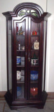 Dome Topped Display Cabinet with light