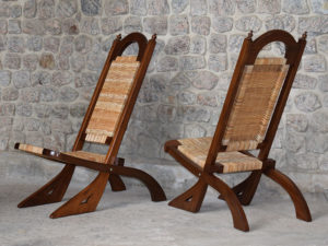 Folding Cane Woven Chairs