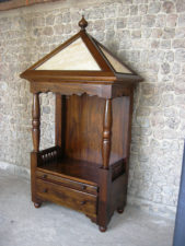 Temple Cabinet with Drawer and Concealed Lighting