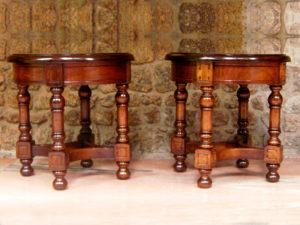 Turned Round Side Tables