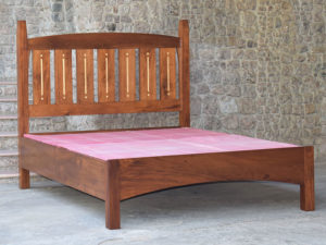 Arts and Crafts Queensize Bed with Inlay