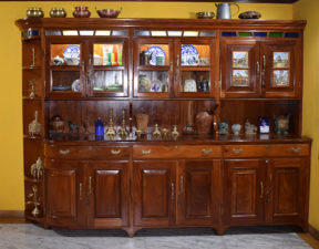 Wide Crockery Cabinet with Corner Shelf