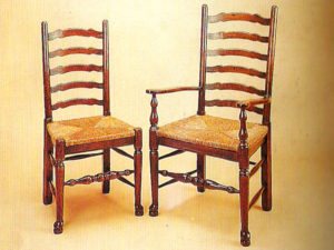 Ladderback Side Chair and Armchair