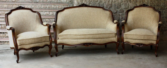 Carved Sofa Philip single seaters and two seater