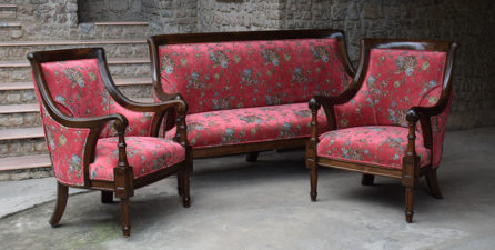 Carved Regency Sofa single seaters and three seater