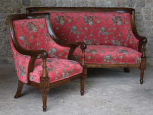 Carved Regency Sofa single seater and three seater