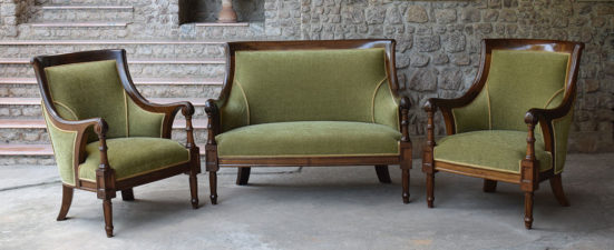Carved Regency Sofa single seaters and two seater