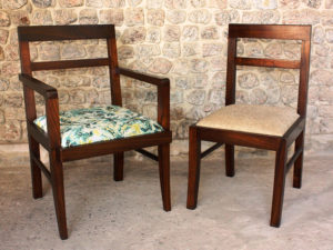 Straight Line Armchair and Side Chair