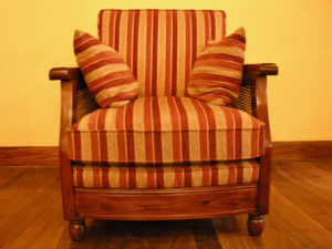 Wood and Cane Sofa single seater