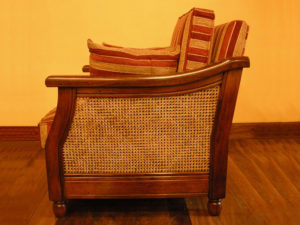 Wood and Cane Sofa two seater